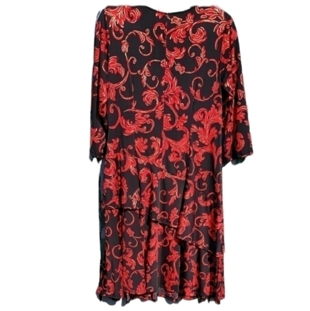 Signature by Robbie Bee Cocktail Wedding Floral‎ Midi Dress Plus Size 1X - Picture 2 of 7